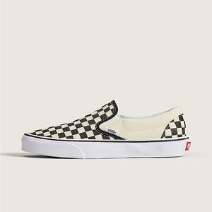 Vans Kids Black and Cream Checkered Sneakers
